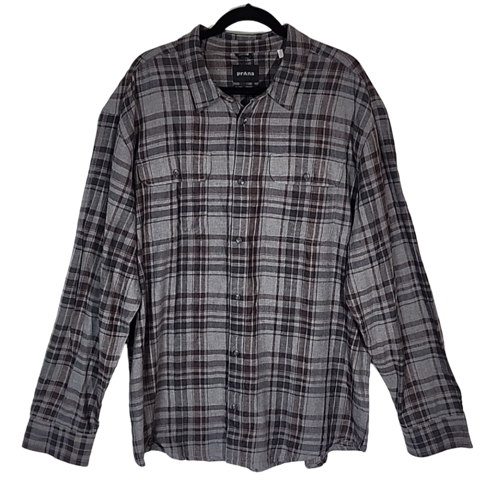 PrAna Men’s Lightweight Long Sleeve Shirt XXL